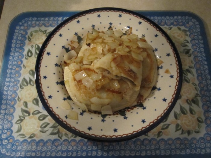 I couldn't resist sampling some of the pierogi!