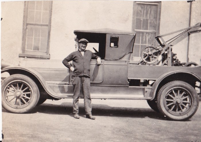Thomas Robert Stewart (1890-1956) mechanic at the Kingston Garage in New Jersey, circa 1926.