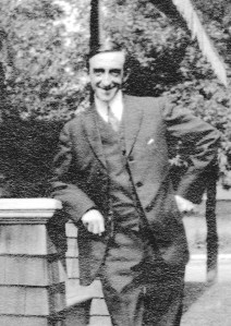 Chester Barrett Heal, Sr. posing for the camera at his Aunt's house in Port Richmond, Staten Island, ca. early 1900s.