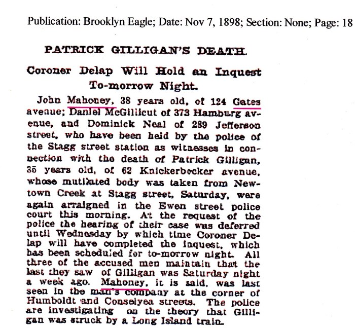 GilliganMurderBrooklynEagle