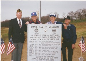 Wasik Men with Family Memorial