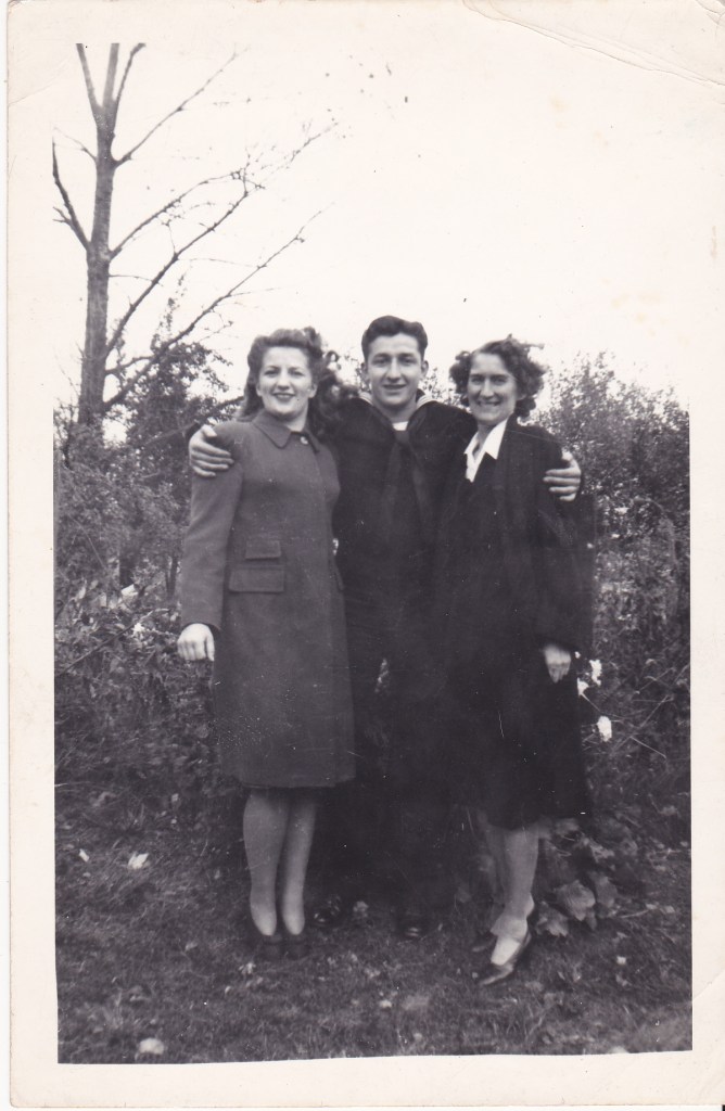 Mary Szurick Mazur, Nickolas Szurick, and Mary Mirota, 1943.
