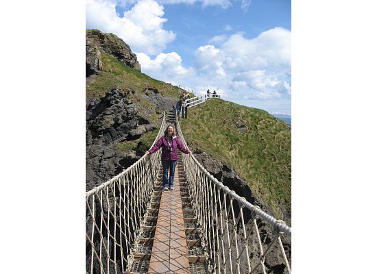 Crossing the Carrick A Rede Bridge in County Antrim, Northern Ireland. I'm not sure if my ancestors crossed this bridge, but I'm glad I did!