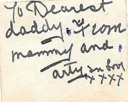 Written on back of photo of Sarah and ARthur Doran.