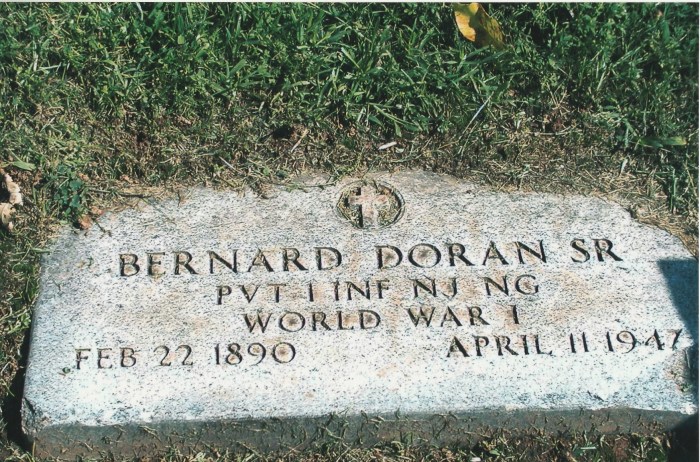 Bernard Doran's Military Marker - photograph by Maryann Barnes