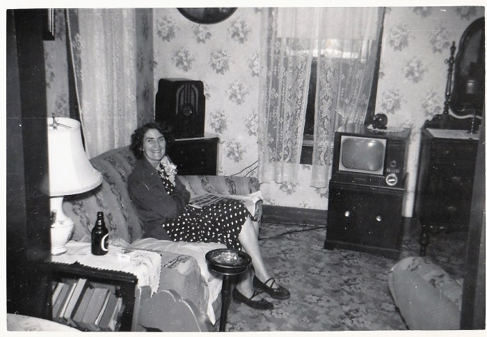 Mary Mirota Doran relaxing at her home.